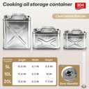 5.3 gal Cooking Oil Storage Container with Strainer Fryer Drain Hose 20L