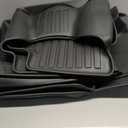 Floor Mats & Cargo Liner Custom for Mazda 3 2025 2024 2023 2022 2021 2020 2019(Only Fits Hatchback Models) All Weather Protection TPE Floor Liners Front & Rear Row Full Set Accessories - Black