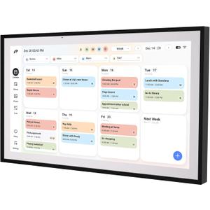 Pronext Calendar, 15.6 inch Digital Calendar & Chore Chart, Rechargeable Full HD Touchscreen Display, Portable Smart Family Organizer, Event Planner, Perfect for Family Schedules - Wall Mount Included, No Subscription (Black)