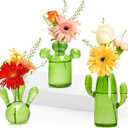 XXXFLOWER Cactus Plant Propagation Station Terrarium Jars for Plant Cuttings Air Plant Holders Unique Glass Flower Vase for Hydroponics Plants for Plant Lovers Home Garden Decor