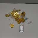 Ramadan Decorations String Lights, Metal Moon Star Battery Operated 10ft 20 LED Ramadan Lights with Remote, Timer & 8 Lighting Modes, Islamic Decor for Home Wall Fireplace Eid Mubarak Party