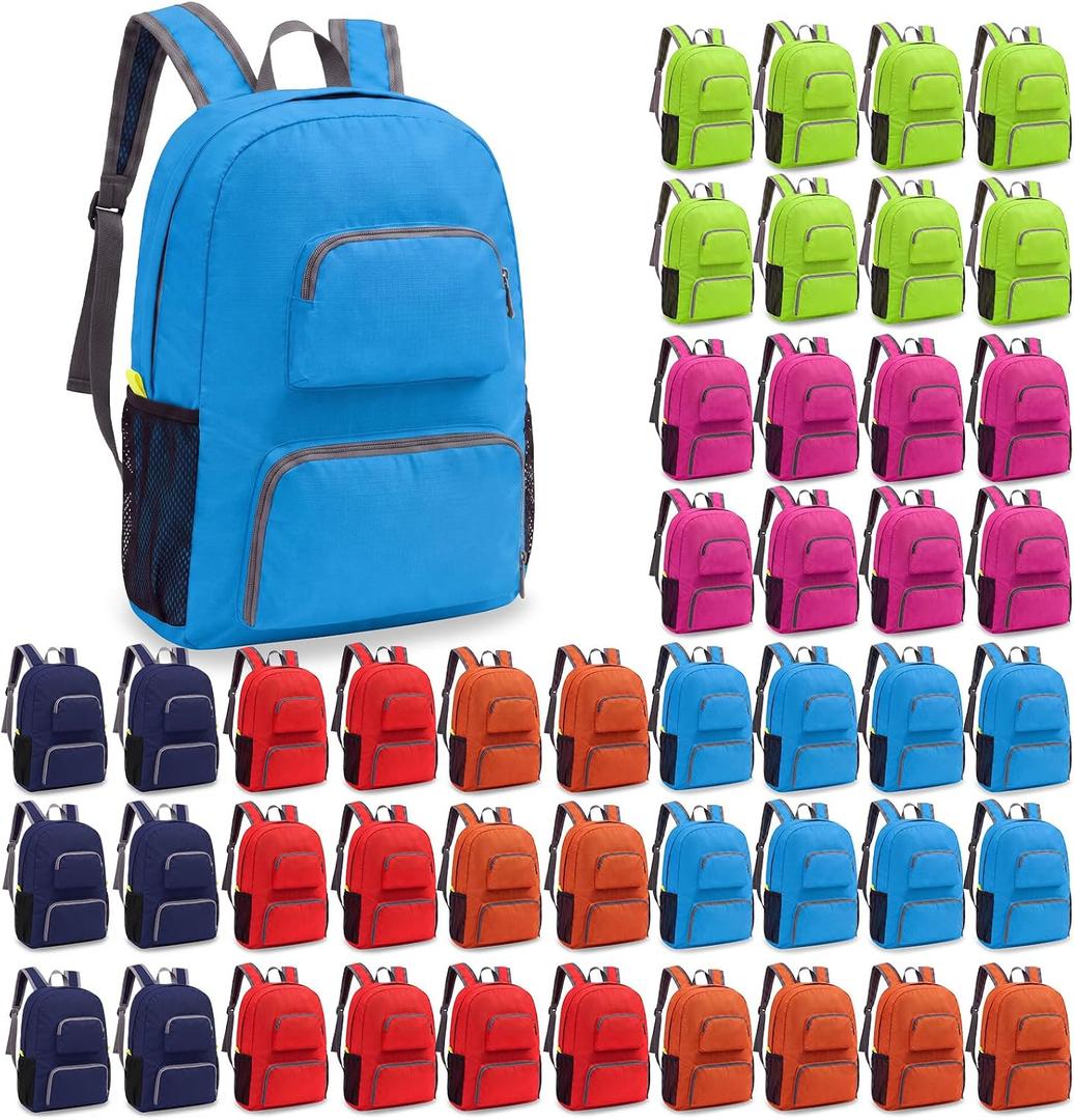 Patelai 48 Pack 17 Inch Colorful Backpacks Bulk for Kids,Bright Colors, 18 Inch