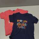 2 Pcs Brother Of The Birthday Twins Kids Big Brother Of Twins Bday T-Shirt size 2