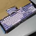 Gaming Keyboard and Mouse Combo, K1 RGB LED Backlit Wired Keyboard with 104 Key Computer PC Gaming Keyboard for PC/Laptop (Purple)