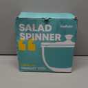 Stainless Steel Salad Spinner, 6.34Qt Large Lettuce Dryer, BPA-Free Vegetable & Fruit Washer with Drain, Easy Clean, Non-Slip Base, Transparent Lid