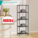 SINGAYE Metal Shelves Wire Shelving：Storage Rack Standing Units Shelf for Kitchen Laundry Bathroom Closet Organizers Pantry Narrow Mesh Adjustable 10" D x 16" W x 55" H Black
