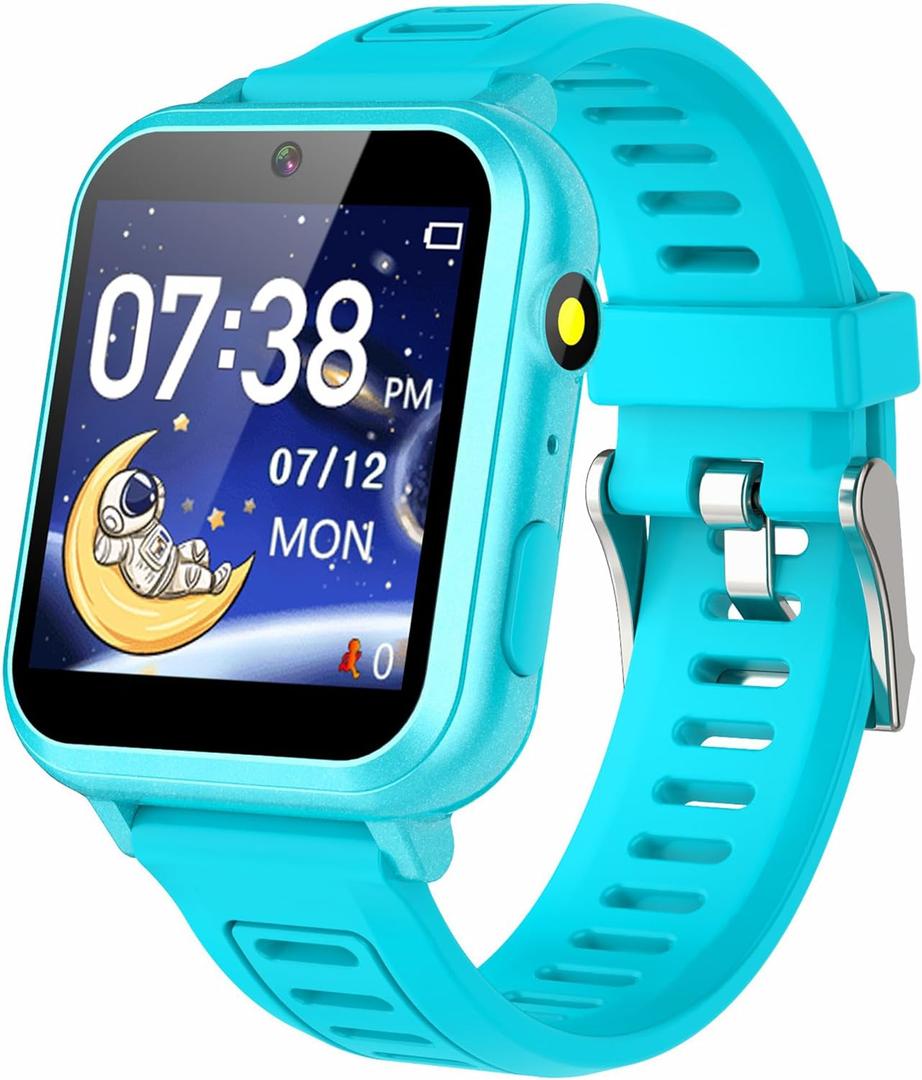Cosjoype Kids Smart Watches Girls Boys HD Touchscreen Kids Watch with 24 Puzzle Games Camera Music Player Flashlight Alarm Clock Calculator 12/24hr Girls Watch Gift for 4-12 Year Old Kids