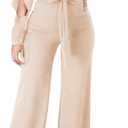 CuteCherry Women Elegant Jumpsuits For Elegant One Sleeve Sexy Straight Long Pants Rompers With Pockets (XX-Large, Apricot)