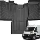 Naibeve Floor Mats for 2018-2024 2025 Dodge Ram Promaster 1500/2500 / 3500 - All Weather for Dodge Ram Promaster 1500/2500 / 3500 Floor Mats Liners Front Row Waterproof Interior Accessories