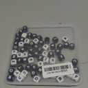 130 Pcs Silicone Letter Beads 12 mm A-z Alphabet Square Black White Letter Bead with Storage Box for Bracelets, Keychains, Necklaces and Lanyards Making DIY Crafts