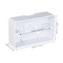Totority Wall Socket Box 5 Pack Surface Mount Electrical Outlet Boxes 4.72X2.87X1.37 Inch External Installation Junction Boxes for Home Power Low Voltage Applications