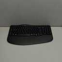 Ergonomic Wireless Keyboard with Wrist Rest, Wave Keys, Comfortable Natural Typing, 2.4GHz Ergo Wireless USB Computer Keyboard for Large Hands, Windows, Mac, Laptop, PC