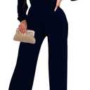 shengfan Formal Jumpsuits for Women Dressy Evening Sexy Deep V Neck Plus Size Long Wide Leg Pants Rompers Clubwear (XX-Large, 049navy Blue)