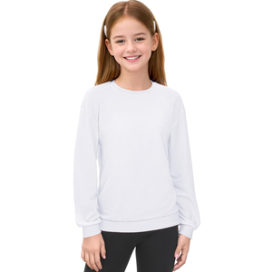 Girls 2 SweatshirtsKids Crewneck Long Sleeve Shirts Casual Pullover Tops Size 11-12 Y