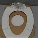 Mayfair Cassel Slow Close Toilet Seat, Easy Clean, Non Slip Premium Wood Seat, Easy Install, Made in USA, Elongated, White