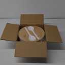 ShineMe Large Salad Bowl with Lid, Bamboo Fiber Salad Serving Bowl Set with Utensils, 9.8inches Mixing Bowl with Servers, Solid Bamboo Wooden Bowl for Candy, Salad, Fruits, Vegetables and Pasta(White)