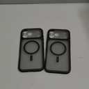 TOCOL for iPhone 17 Pro Max Case, Compatible with Magsafe, Full Camera Protection, Built-in Magnets, Translucent Matte for iPhone 17 Pro Max Phone Case 6.9 inch (Black), Set of 2