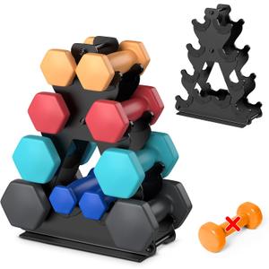 Dumbbell Rack Stand Only | Space-Saving Weight Rack for Home Gym, Hand Weight Rack Dumbbell Storage for Dumbbell Set (3-15 LB), Durable Metal Stand with Easy Assembly (Dumbell not Included)