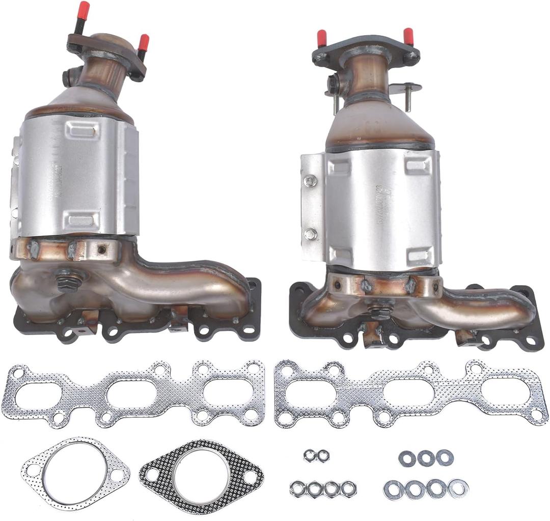 30584 30585 Left & Right Catalytic Converter Replacement for Ford Explorer FLEX Taurus Lincoln MKS MKT MKZ 3.5L 3.7L OE# # 674255 674256 19516 19517 (EPA Compliant) - Weonefit