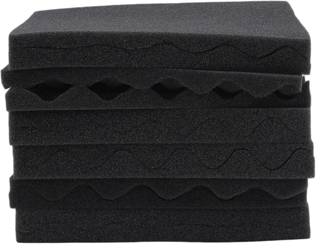 Acoustic Foam Panels, 10 X 10 X 1 Inches, Sound Proof, High Density, Fire Resistant, Polyurethane Foam, Ideal for Recording Studios, Offices, Home Theaters