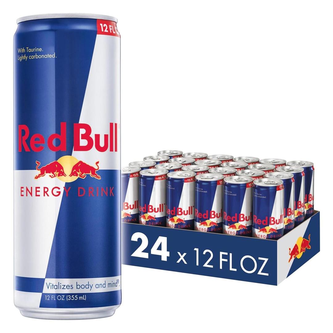 Red Bull Energy Drink with 114mg Caffeine plus Taurine & B Vitamins, 12 Fl Oz, Pack of 24 Cans, BB Date: 11/04/27