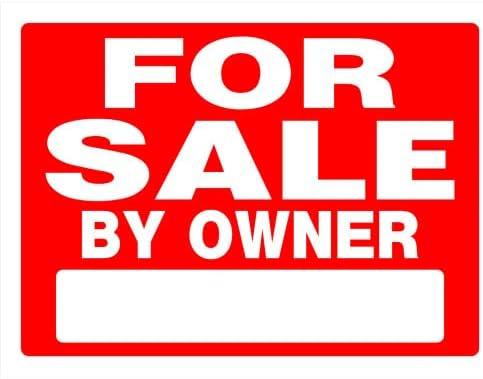HILLMAN Hillman 840241 For Sale By Owner Sign with Space for Fill In, Red and White Heavy Duty Plastic, 18x24 Inches 1-Sign for Sale by Owner Sign (18" x 24") (No Color)