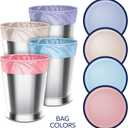 Color Scents Small Trash Bags - 4 Gallon, 720 Total Bags (12 Packs of 60 Count), Twist Tie (4 unique scent + color combinations) with Microban