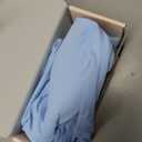 YEOREO Womens Halter Tank Tops Workout Impact Longline Strappy Top Padded Deep V Neck Wrap Gym Backless Bra Camisole Sky Bule S