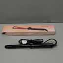 Curling Iron 1 Inch, Long Barrel Ceramic Hair Wand, Fast Heating Hair Curler with 12 Heat Settings with LED Display, Hair Curling Wand Styling and Lasting on All Hair Types, Dual Voltage for Travel (Classic Black)