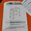 VEVOR Welding Table 36"x18", 1200lbs Load Capacity Steel Welding Workbench Table on Wheels, Portable Work Bench with Braking Lockable Casters, 4 Tool Slots, 5/8-inch Fixture Holes, Tool Tray