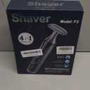 2025 Upgraded Back Shaver for Men, LED Display Mens Back Shaver with Travel Case, Rechargeable with Long Handle, Safety Lock, IPX7, Multi-Functional Back Trimmer for Men,(Dark Black)