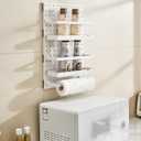 Spice Rack Organizer,Adhesive Shelf,No Drilling Kitchen Spice Holder and Organizer,Wall Mount Space-Saving Storage for Kitchen,Bathroom,Cabinets (Size 21" x 14")