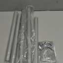 Matte Silver Shower Curtain Rod,1 Inch Diameter Stainless Steel Adjustable Spring Tension Rods 32 to 80",with Holders, Anti-Slip, Curtain Rods No Drilling(1 Pack)