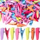 100pcs Metal Alligator Hair Clips, Small Crocodile Hair Clips, Alligator Barrettes Accessories for Women DIY Crafts, Bows, Arts - Colorful, 2.4 cm