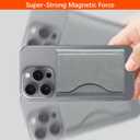 for Magsafe Wallet, Magnetic CardHolder with Adjustable Stand, Phone Card holder with 6 Card Slots, Magnetic Wallet for iPhone 16/15/14/13/12 Series, Not for iPhone 13/12 Mini (White)