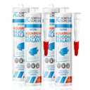 Aquarium Silicone Sealant Clear (4x10.5 floz) 100% Silicone, Waterproof Aquarium Safe, Non-Toxic Fish Tank Glue, Solvent Free, Rapid Curing, Strong Adhesion, Transparent, Pack of 4