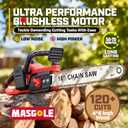 Cordless Electric Chainsaw 18", Battery Powered Brushless Motor Chainsaw Compatible with Makita Battery, Automatic Oiler & Tool-Free Chain Tension, for Tree Trimming & Wood Cutting (Tool Only)