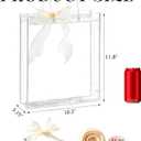 Ohuimrt 20 PCS Clear Plastic Gift Bags with Handles, 10.2 x 11.8 x 3.15 Inches Reusable Party Favor Bags with Ribbon Transparent Gift Wrap Bags Bulk for Weddings Birthdays