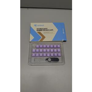 Ranked Rubber Keycap Set | Double Shot Translucent | OEM Profile for Mechanical Gaming Keyboard (Lavender, 23 Keys)
