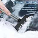 Snow Brush and Ice Scrapers for Car Windshield,Multifunctional Glass Cleaning Tool,Window Squeegee for Snow Rainy Foggy Weather,Detachable Snow Removal Tool with Ergonomic Grip for Cars Trucks Suvs