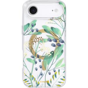 SCORPIFY for iPhone 17 Air Case [Compatible with MagSafe] with Summer Meadow Floral Design, Cute Clear Flower Magnetic Phone Cover for Women Girls, [Non Yellowing] Slim Bumper with Gold Accents