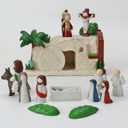 Novabright 14 Pcs Religious Easter Decorations Tells The Story of Easter, Resin Jesus Resurrection Scene Empty Tomb Holy Week Gifts He is Risen Storytelling Figurines for Christian Table Centerpiece