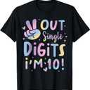 Peace Out Single Digits I'm 10 Birthday Girl 10th Years Old T-Shirt
