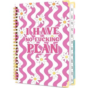 2025 Planner 12-Month Daily Weekly Monthly Aesthetics Planner from JUL.2025 to JUN.2026, Spiral Subject Notebook with StickersBookmark and Inner Pocket for School Office Home (6.3" x 8.5") (A)