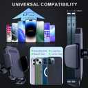 2 x FBB Phone Mount for Car, Air Vent Car Phone Holder with Metal Hook, One-Handed Operation 360 Rotation Cradle Compatible with 4-7 inch iPhone Samsung and Other Smartphones (Dark Black)