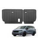 Jdeymat Custom Fit for 2011-2017 Honda Odyssey Mini Passenger Van Floor Mats 3 Rows Cargo Trunk Liner and Backrest Mats All Weather TPE Accessories (for 2011-2017 Honda Odyssey Full Set)
