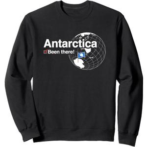 I've Been There Flag of Antarctica Sweatshirt Dark Grey (XL)