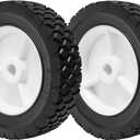 6 Inch Universal Wheels 72-106 Plastic Wheel Fits for Craftsman/AYP/MTD Lawn mower Replacement of BBQ Grill, Trash Can, Hand Truck, Lawn Sprayer, 6'' x 1.5", 2 Pack