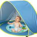 PandaEar Baby Beach Tent with Pool, Pop Up Sun Shelter for Infant Toddlers, Portable UV Protection Shade with Carry Bag for Outdoor Travel, Camping