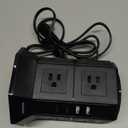 Surge Protector Power Strip Tower with 8 AC Outlets 4 USB Ports(2 Type C), 6.5 FT Ultra Flat Extension Cord, Flat Plug Power Strips Tower with Surge Protection for Home, Office, Dorm